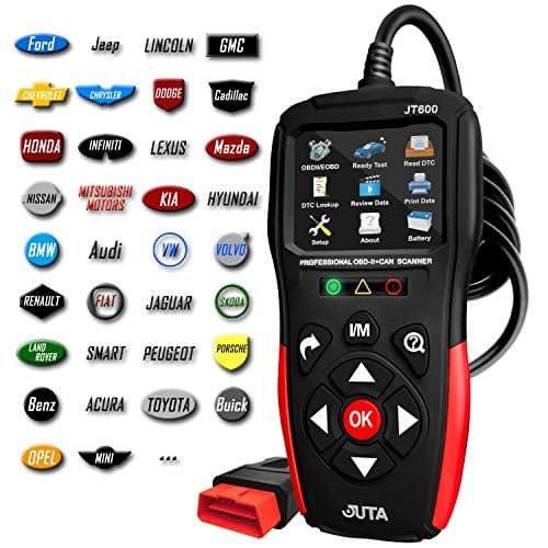 JUTA JT600 Enhanced Universal EOBD OBD2 Scanner Fault Code Reader Check Engine Light Auto OBD-II CAN Diagnostic Scan Tool with Live Data (2019 Model)