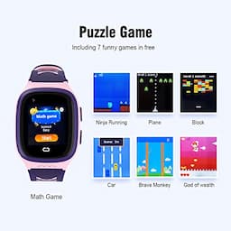 4G Kids Smart Watch GPS Tracker - Smartwatch with Two Way Call Video Calling 7 Puzzle Games Voice Chat SOS School Mode Pedometer Geo-Fence Wi-Fi Touch Screen Alarm Clock Smartwatches for Boys Girls