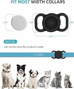 Vebiso GPS Tracker for Dogs, Mini GPS Cat Tracker, Real-Time Location Pet Tracking Smart Activity Tracker (iOS Only), No Monthly Fee, Compatible with Apple Find My, GPS Tracker for Cats and Dogs