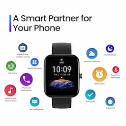 Amazfit Bip 3 Pro Smart Watch for Android iPhone, 4 Satellite Positioning Systems, 1.69" Color Display, 14-Day Battery Life, 60+ Sports Modes, Blood Oxygen Heart Rate Monitor, Water-Resistant(Black)