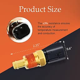 Engine Coolant Temperature Sensor, Water Temperature Sensor Compatible with Chrysler, Grand Cherokee, J-eep Wrangler, Durango, D-odge Challenger, Replace OE#:5149077AB