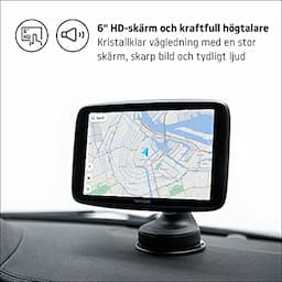 TomTom Car Sat Nav GO Discover, with Traffic Congestion and Speed Cam Alerts Thanks to TomTom Traffic, World Maps, Quick-Updates via WiFi,Black, 6 Inch