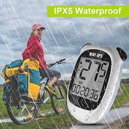 MEILAN M3 Mini GPS Bike Computer, Wireless Bike Odometer and Speedometer Bicycle Computer Waterproof Cycling Computer with LCD Backlight Display for Men Women Teens Bikers Outdoor Cycling