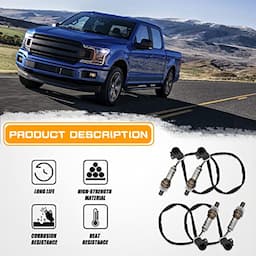 Set of 4 O2 Oxygen Sensor 15717 Downstream/Upstream Compatible with Ford F150 F250 F350 Lincoln Mazda Mercury Replaces 15716 15718 11171843