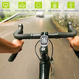 MEILAN M3 Mini GPS Bike Computer, Wireless Bike Odometer and Speedometer Bicycle Computer Waterproof Cycling Computer with LCD Backlight Display for Men Women Teens Bikers Outdoor Cycling