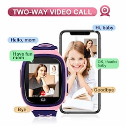 4G Kids Smart Watch GPS Tracker - Smartwatch with Two Way Call Video Calling 7 Puzzle Games Voice Chat SOS School Mode Pedometer Geo-Fence Wi-Fi Touch Screen Alarm Clock Smartwatches for Boys Girls