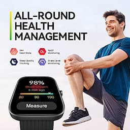 Amazfit Bip 3 Pro Smart Watch for Android iPhone, 4 Satellite Positioning Systems, 1.69" Color Display, 14-Day Battery Life, 60+ Sports Modes, Blood Oxygen Heart Rate Monitor, Water-Resistant(Black)