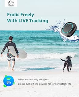 Aorkuler GPS Dog Tracker, Pet Tracker No Monthly Fee No Subscription, Dog Tracker Without Cellular Networks,Real-Time Tracking Device for Dog and Pets, Dog Tracker Without Mobile Phones