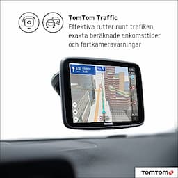 TomTom Car Sat Nav GO Discover, with Traffic Congestion and Speed Cam Alerts Thanks to TomTom Traffic, World Maps, Quick-Updates via WiFi,Black, 6 Inch