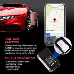 Mini GPS Tracker for Vehicles/Mini Magnetic GPS Device Real time Car Locator, Full USA Coverage, No Monthly Fee, Long Standby GSM SIM GPS Tracker for Trucks/Person 2023