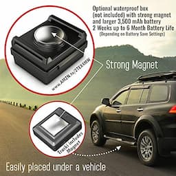 Tracki 2020 Model Mini Real time GPS Tracker. Full USA & Worldwide Coverage. for Vehicles, Car, Kids, Elderly, Dogs & Motorcycles. Magnetic Hidden Small Portable Tracking Device. Monthly fee Required