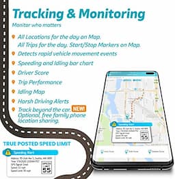 GPS Tracker for Vehicles Vyncs 4G LTE No Monthly Fee Real Time Tracker 1 Yr Data, SIM. USA-Developed Car Truck Tracker OBD Trips Driver Alert OBD2 Data Teens Seniors Family Fleet Alexa. Actvn Fee Reqd