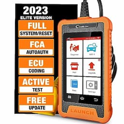 2023 Launch X431 Elite Bidirectional Tool fit for Chrysler Dodge Jeep, FCA Autoauth, Full System Diagnostic Scanner, All Resets, ECU Coding, Battery Registration, Key Programming, Lifetime Free Update