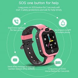 4G GPS Kids Smartwatch Phone - Boys Girls Waterproof Watch with GPS Locator 2 Way Call Camera Voice & Video Chat SOS Alarm Pedometer WiFi Wrist Watch Birthday Back to School Gifts for Students,4G Pink