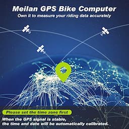 MEILAN M3 Mini GPS Bike Computer, Wireless Bike Odometer and Speedometer Bicycle Computer Waterproof Cycling Computer with LCD Backlight Display for Men Women Teens Bikers Outdoor Cycling