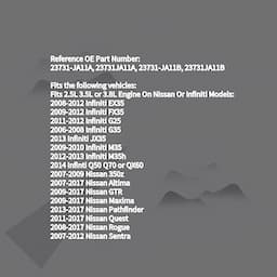 CMP Sensor de posición del árbol de levas compatible con Nissan 350Z Altima GTR Maxima Pathfinder Quest Rogue Sentra Infiniti EX35 FX35 G25 G35 JX35 M35 M35h Q50 Q70 QX60 Reemplazo 23731-JA11A 23731JA1A 23731-JA11B