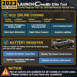 2023 Launch X431 Elite Bidirectional Tool fit for Chrysler Dodge Jeep, FCA Autoauth, Full System Diagnostic Scanner, All Resets, ECU Coding, Battery Registration, Key Programming, Lifetime Free Update