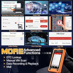 2023 Launch X431 Elite Bidirectional Tool fit for Chrysler Dodge Jeep, FCA Autoauth, Full System Diagnostic Scanner, All Resets, ECU Coding, Battery Registration, Key Programming, Lifetime Free Update