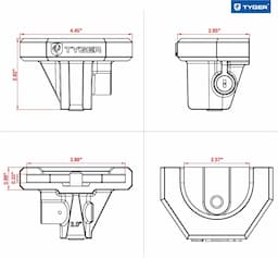 Tyger Auto TG-CL2U006B Bloqueo de acoplador para acoplador de remolque de 2" (ancho del labio del acoplador < 3-3/4"; altura del acoplador < 5/16"; bola de acoplador < 2-1/2")