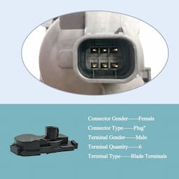Sensor de posición del acelerador (TPS) TH0006 19259452 - Compatible con Express Silverado Suburban Avalanche Tahoe GMC Savana Envoy Yukon Cadillac Escalade Reemplazar 260067, TPS4270,5S13425 - HiSport