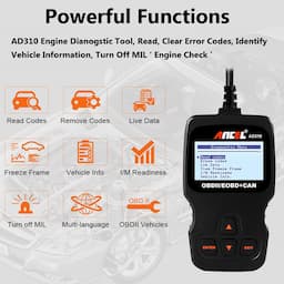 Escáner OBD2 Ancel AD310 con soporte de varias marcas de vehículos