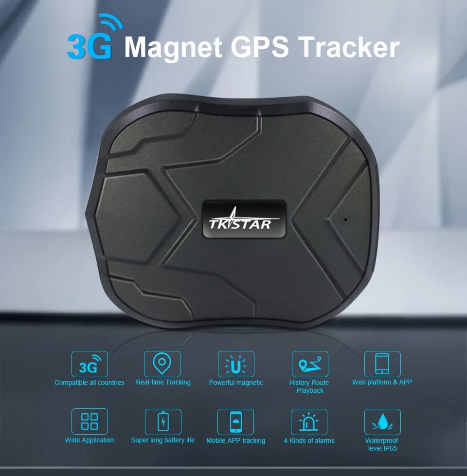 Localizador GPS para coche TKSTAR TK915, 3G, 80 días, con imán, seguimiento en tiempo Real, alarma de choque automático, PK TK905