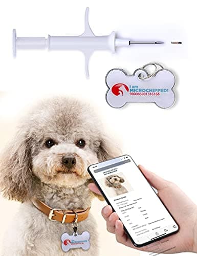 RexID 1.25mm7mm Pet Microchip Implant Kit Together with Smart ID Tag for Connecting Pet Owner Immediately by Anybody Anywhere with Mobile Phone (1, Pet Microchip Kit)