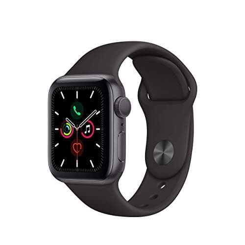 Apple Watch Series 5 (GPS, 40MM) - Space Gray Aluminum Case with Black Sport Band (Renewed)