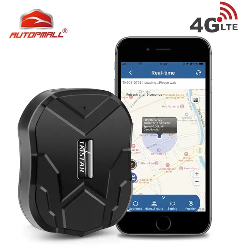 AUTOPMALL-rastreador GPS para coche, dispositivo 4G TKSTAR TK905, 5000mAh, magnético, 4G, impermeable, alarma de vibración, aplicación gratuita