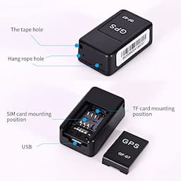 Mini GPS Tracker for Vehicles/Mini Magnetic GPS Device Real time Car Locator, Full USA Coverage, No Monthly Fee, Long Standby GSM SIM GPS Tracker for Trucks/Person 2023