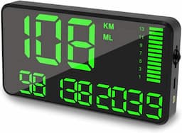 Pantalla de velocímetro de 5.5 pulgadas MPH/KMH con alarma de exceso de velocidad para todos los vehículos, camiones, bicicletas, motocicletas, velocidad, kilometraje de conducción, cálculo de tiempo