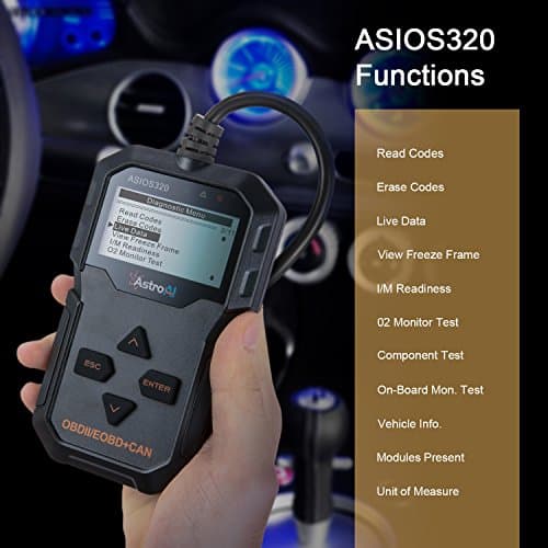 AstroAI OBD2 Scanner, OS320 OBD II Auto Check Engine Code Reader Car Diagnostic Tool Automotive Vehicle Scanner, Black
