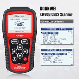 KONNWEI KW808 Auto OBDII Code Reader 2.8"Large Screen OBD2 Scanner with Full Diagnostic Scan Tool Functions Check Car Engine Light Fault Code Analyzer for All 1996 and Newer Cars with OBD II Protocol