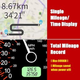 Kingneed - Pantalla original universal de GPS con velocímetro y odómetro digital para automóvil, la velocidad aparece en entalla en millas por hora, con alarma de exceso de velocidad, para todos los vehículos C60/C60S/C80/C90.